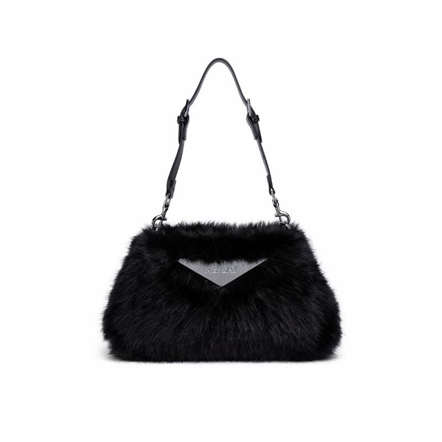 Снимка на REPLAY ДАМСКА ЧАНТА LONG FURRY TEXTILE CROSSBODY BAG BLACK