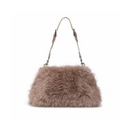 Снимка на REPLAY ДАМСКА ЧАНТА LONG FURRY TEXTILE CROSSBODY BAG DARK BEIGE 3