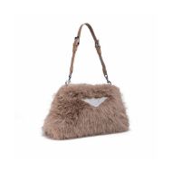 Снимка на REPLAY ДАМСКА ЧАНТА LONG FURRY TEXTILE CROSSBODY BAG DARK BEIGE 2