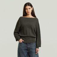 Снимка на G-STAR ДАМСКИ ПУЛОВЕР OPEN NECK STRUCTURE KNIT ASFALT 1