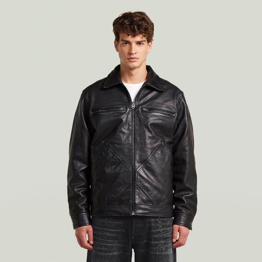 Снимка на G-STAR МЪЖКО ЯКЕ LEATHER BOMBER JACKET DK BLACK