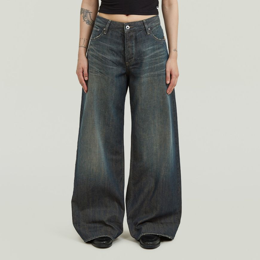 Picture of G-STAR WOMEN'S ROXX WIDE JEANS ANTIQUE FADED SHADOW