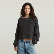 Снимка на G-STAR ДАМСКИ ПУЛОВЕР WASHED OPEN NECK KNIT DK BLACK GD 1