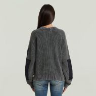 Picture of G-STAR WOMEN'S WASHED MIXED MEDIA CREW DK LEGION BLUE GD 2