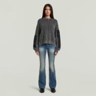 Picture of G-STAR WOMEN'S WASHED MIXED MEDIA CREW DK LEGION BLUE GD 4