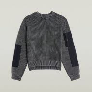 Picture of G-STAR WOMEN'S WASHED MIXED MEDIA CREW DK LEGION BLUE GD 6