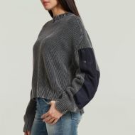 Picture of G-STAR WOMEN'S WASHED MIXED MEDIA CREW DK LEGION BLUE GD 3