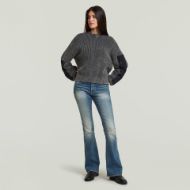 Picture of G-STAR WOMEN'S WASHED MIXED MEDIA CREW DK LEGION BLUE GD 5