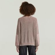 Снимка на G-STAR ДАМСКИ ПУЛОВЕР WASHED MIXED MEDIA CREW NECK KNIT TWILIGHT MAUVE GD 2
