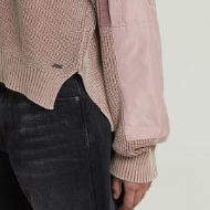 Снимка на G-STAR ДАМСКИ ПУЛОВЕР WASHED MIXED MEDIA CREW NECK KNIT TWILIGHT MAUVE GD 3