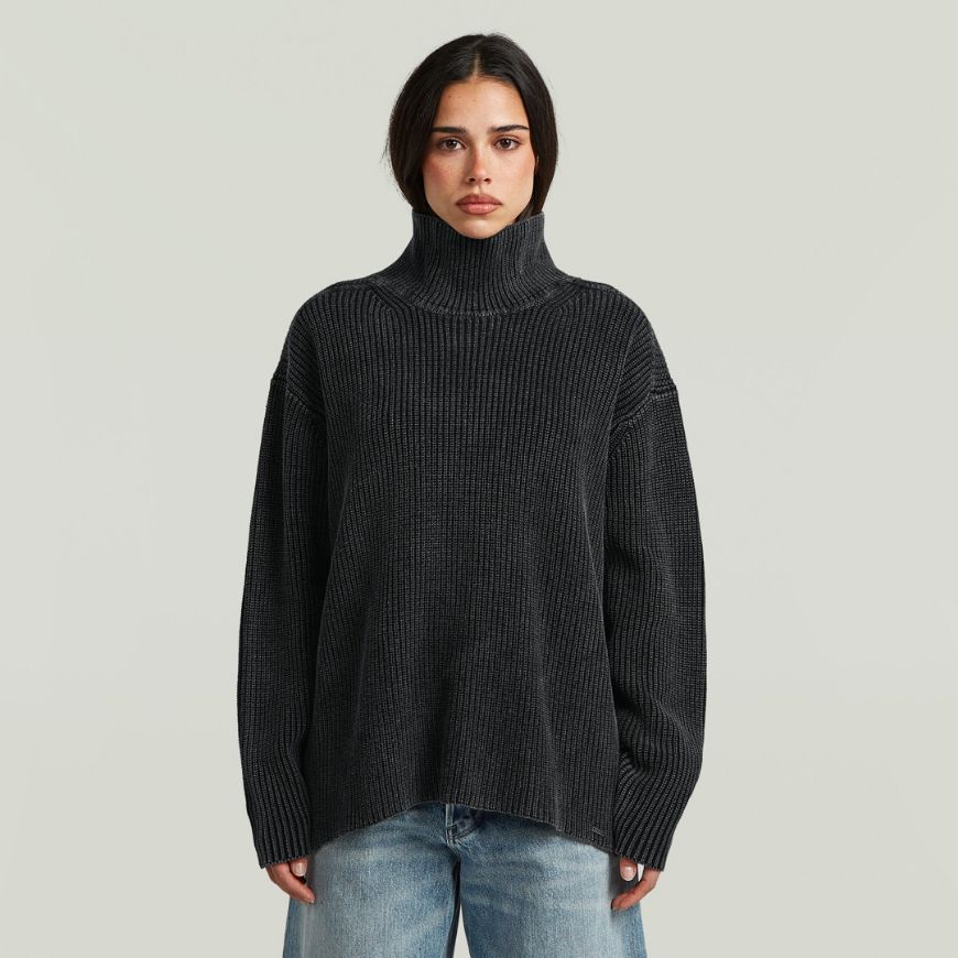 Снимка на G-STAR ДАМСКИ ПУЛОВЕР WASHED TURTLE KNIT DK BLACK GD