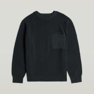 Снимка на G-STAR МЪЖКИ ПУЛОВЕР RAGLAN RIBBED POCKET PULLOVER DK LEGION BLUE 6