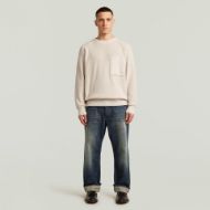 Снимка на G-STAR МЪЖКИ ПУЛОВЕР RAGLAN RIBBED POCKET PULLOVER WHITEBAIT 4