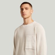 Снимка на G-STAR МЪЖКИ ПУЛОВЕР RAGLAN RIBBED POCKET PULLOVER WHITEBAIT 3