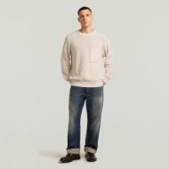 Снимка на G-STAR МЪЖКИ ПУЛОВЕР RAGLAN RIBBED POCKET PULLOVER WHITEBAIT 5