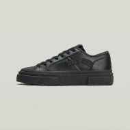Picture of G-STAR WOMEN'S VODAN LOW LEATHER SNEAKERS BLACK 1
