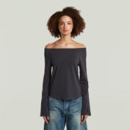 Снимка на G-STAR ДАМСКИ ТОП FLOWY OPEN NECK T-SHIRT DK LEGION BLUE 1