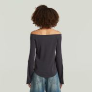 Снимка на G-STAR ДАМСКИ ТОП FLOWY OPEN NECK T-SHIRT DK LEGION BLUE 2