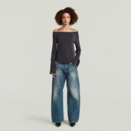 Снимка на G-STAR ДАМСКИ ТОП FLOWY OPEN NECK T-SHIRT DK LEGION BLUE 4