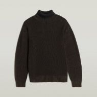 Снимка на G-STAR МЪЖКИ ПУЛОВЕР WASHED RIBBED ROLL NECK KNIT DK BLACK GD 1