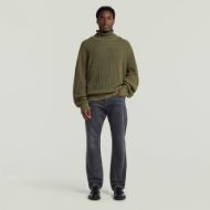 Снимка на G-STAR МЪЖКИ ПУЛОВЕР WASHED RIBBED ROLL NECK KNIT DARK KHAKI GD 4