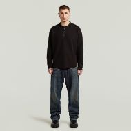 Снимка на G-STAR МЪЖКА БЛУЗА WAFFLE HENLEY RELAXED T-SHIRT DK BLACK 4