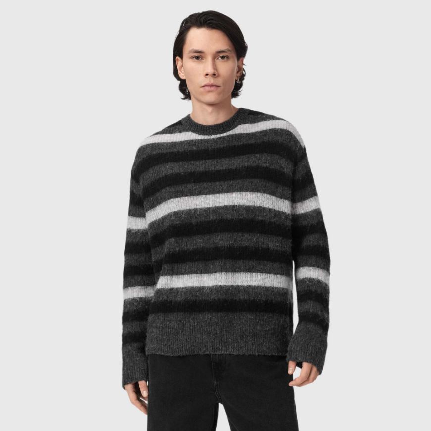 Снимка на ALLSAINTS МЪЖКИ ПУЛОВЕР SAMMIE CREW CHARCOAL GREY