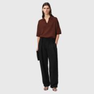 Picture of ALLSAINTS WOMEN'S BERN POLO HOT CHOC BROWN 6