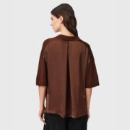 Picture of ALLSAINTS WOMEN'S BERN POLO HOT CHOC BROWN 3