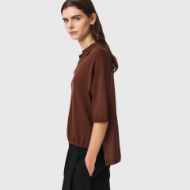 Picture of ALLSAINTS WOMEN'S BERN POLO HOT CHOC BROWN 2