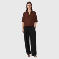 Picture of ALLSAINTS WOMEN'S BERN POLO HOT CHOC BROWN 5