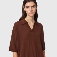 Picture of ALLSAINTS WOMEN'S BERN POLO HOT CHOC BROWN 4