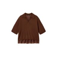Picture of ALLSAINTS WOMEN'S BERN POLO HOT CHOC BROWN 7