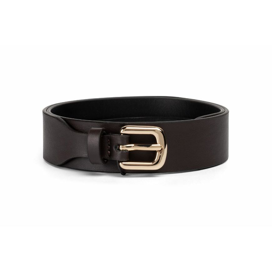 Снимка на REPLAY ДАМСКИ КОЛАН PLAIN BELT WITH METAL LETTERS DARK BROWN