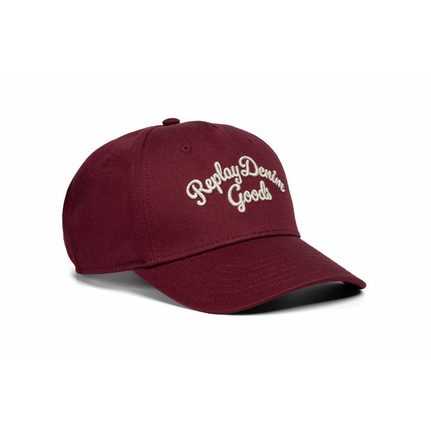 Picture of REPLAY MEN'S DENIM GOODS COTTON TWILL CAP RED