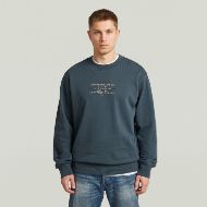 Picture of G-STAR MEN'S MULTI TEXT SWEATER VINTAGE NAVY 1