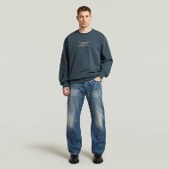 Picture of G-STAR MEN'S MULTI TEXT SWEATER VINTAGE NAVY 5