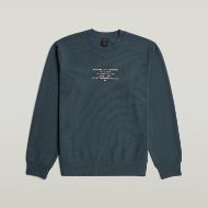 Picture of G-STAR MEN'S MULTI TEXT SWEATER VINTAGE NAVY 7