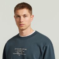 Picture of G-STAR MEN'S MULTI TEXT SWEATER VINTAGE NAVY 3