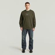 Picture of G-STAR MEN'S MULTI TEXT SWEATER BLACK OLIVE 4