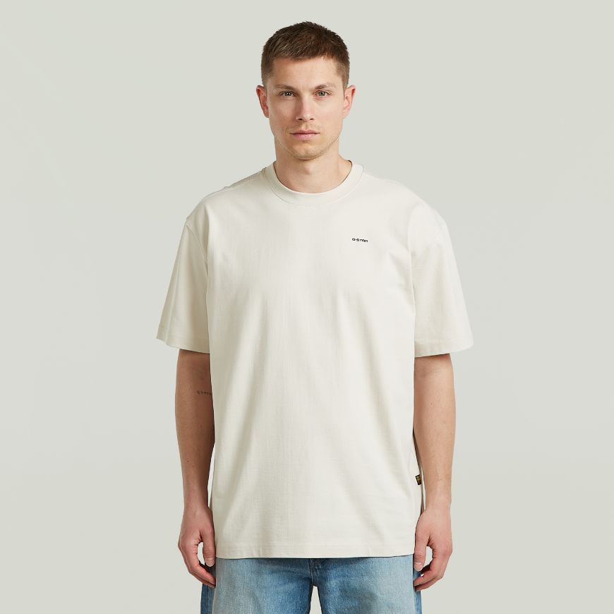 Picture of G-STAR MEN'S LARGE WOVEN BADGE RELAXED T-SHIRT WHITEBAIT