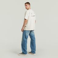 Picture of G-STAR MEN'S LARGE WOVEN BADGE RELAXED T-SHIRT WHITEBAIT 4