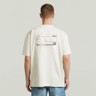 Picture of G-STAR MEN'S LARGE WOVEN BADGE RELAXED T-SHIRT WHITEBAIT 2