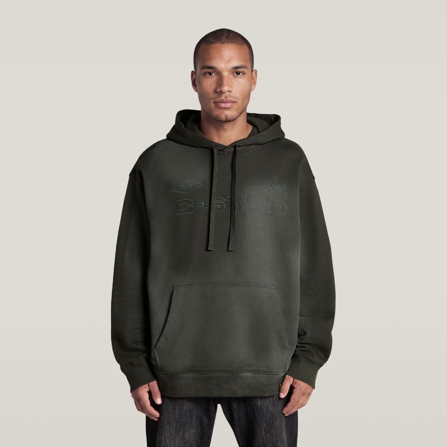 Снимка на G-STAR МЪЖКИ СУИТШЪРТ EMBRO SPRAYED RELAXED HOODED SWEATER ASFALT GD
