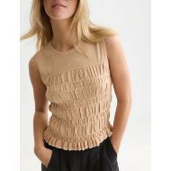 Снимка на SCOTCH&SODA ДАМСКА БЛУЗА SMOCK STITCH KNITTED TANK - SHIFTING SAND 6