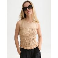Снимка на SCOTCH&SODA ДАМСКА БЛУЗА SMOCK STITCH KNITTED TANK - SHIFTING SAND 4