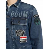 Снимка на REPLAY МЪЖКО ЯКЕ DENIM SHIRT JACKET WITH LETTERING AND PATCHES MEDIUM BLUE 5