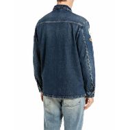 Снимка на REPLAY МЪЖКО ЯКЕ DENIM SHIRT JACKET WITH LETTERING AND PATCHES MEDIUM BLUE 2