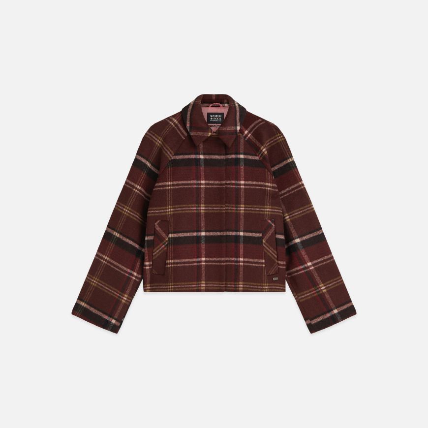 Снимка на SCOTCH&SODA ДАМСКО ЯКЕ CHECKED SHORT - BITTER CHOCOLATE