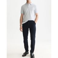 Picture of SCOTCH&SODA MEN'S STUART MINI YARN-DYED COTTON-WOOL BLEND CHINO - SKY CAPTAIN HERRINGBONE 7